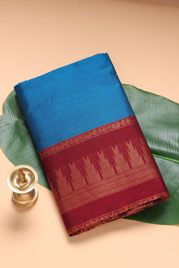 Royal Blue Color Kalyani Cotton Saree