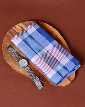 Sangu Brand Men's Premium Cotton Stripes Lungi Stitched - Multi