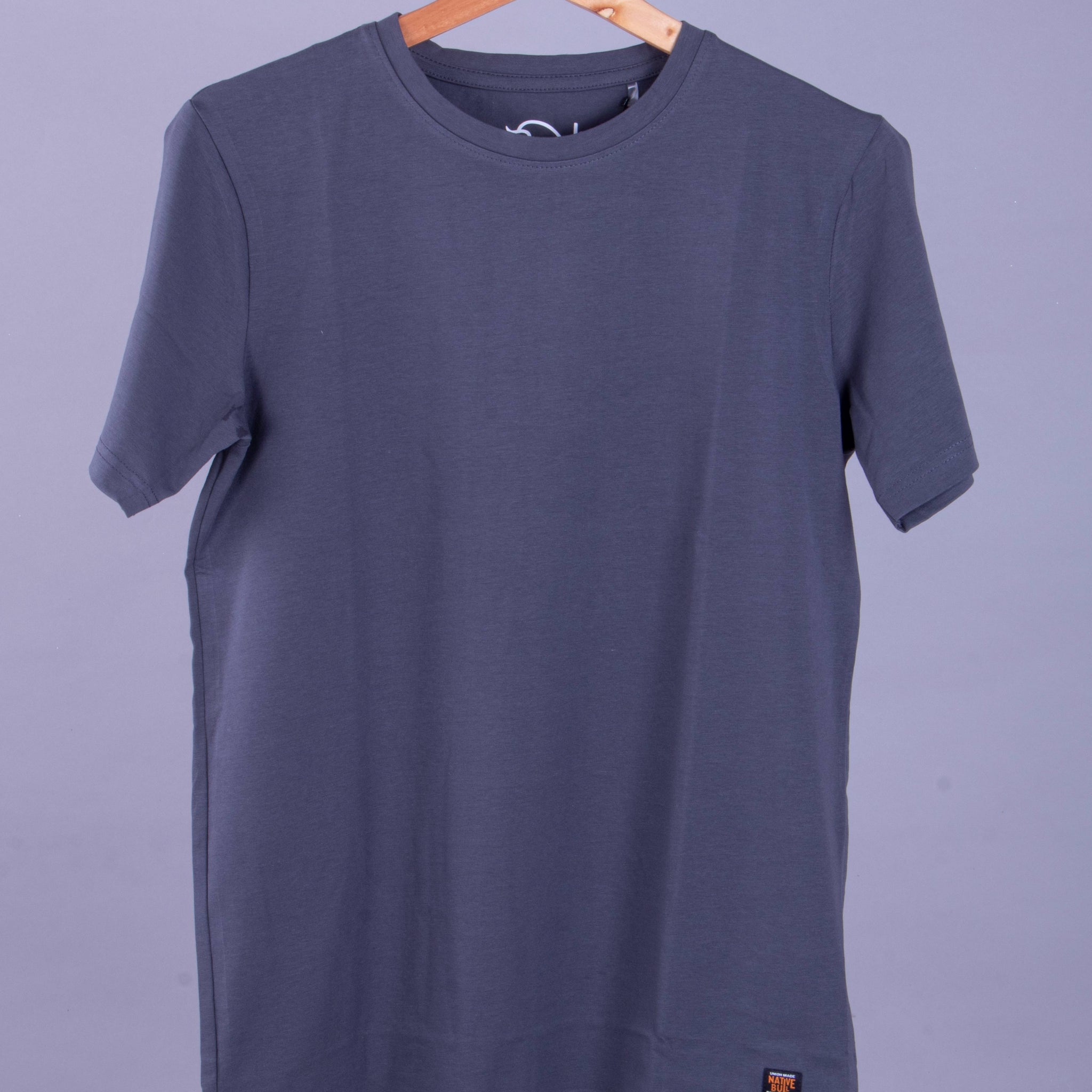 Nativebull Dark Grey Color Cotton Half Sleeve Round Neck T Shirt