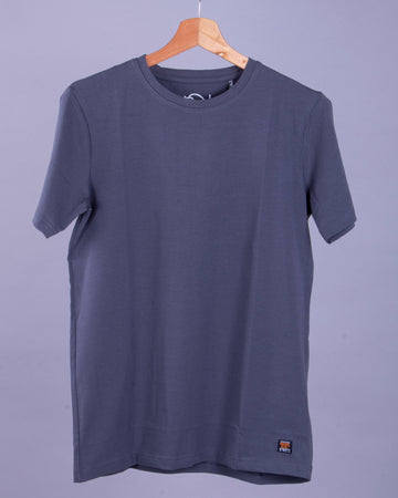 Nativebull Dark Grey Color Cotton Half Sleeve Round Neck T Shirt