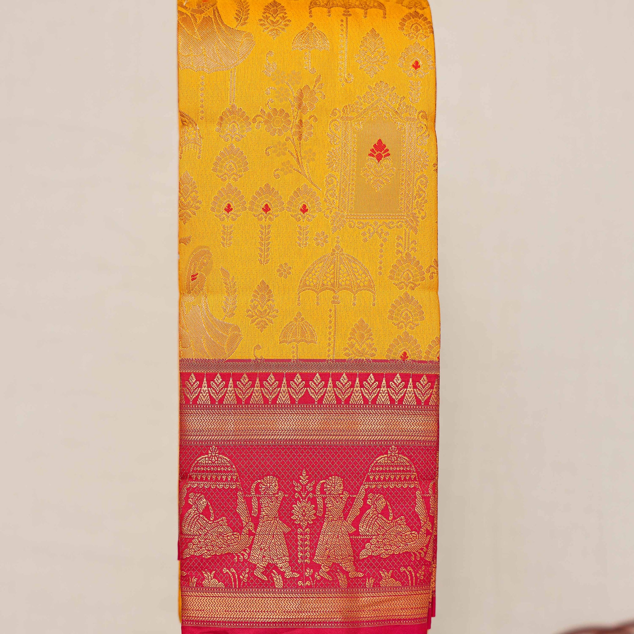 Yellow Colour Premium Silk Saree