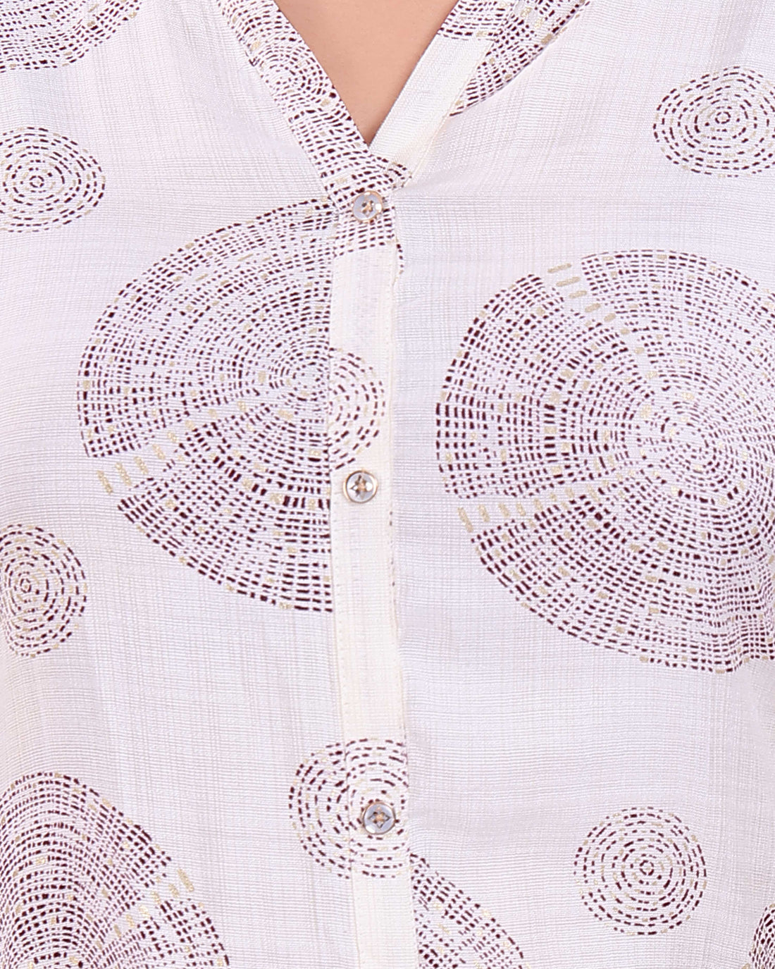 Women's Elegant Printed Flared Kurta - White