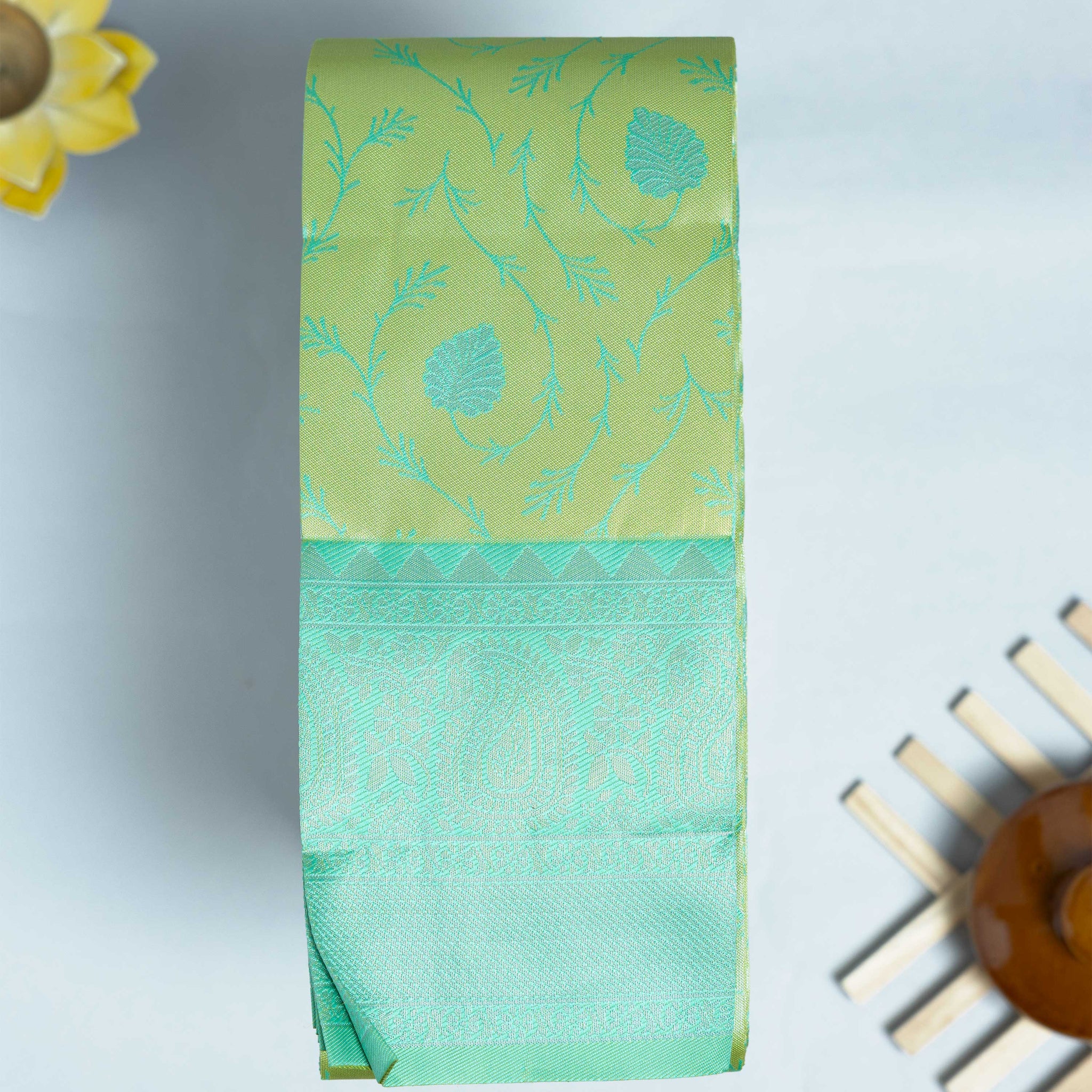 Green Color Elampillai Silk Cotton Sarees