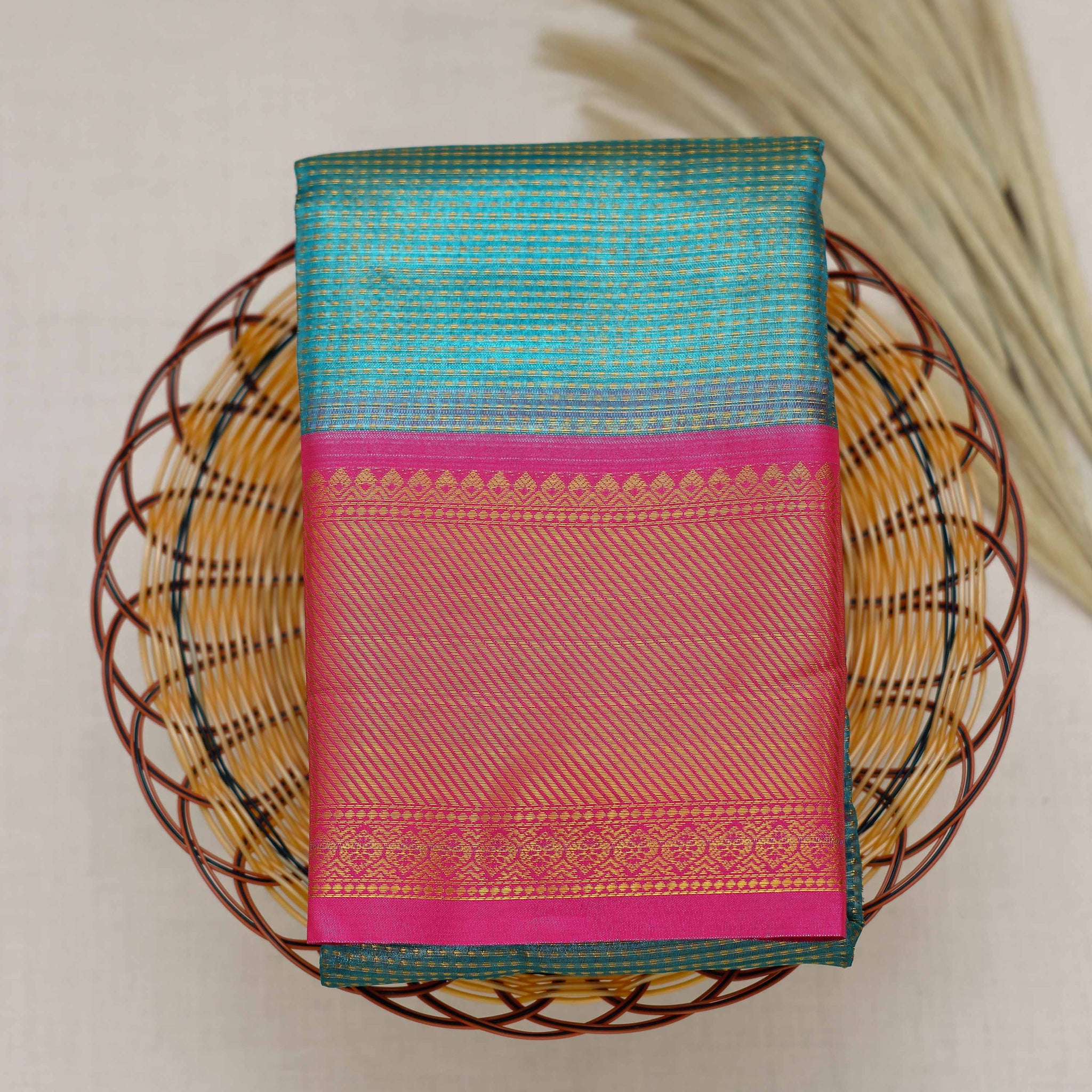 Blue Color Tissue Saree