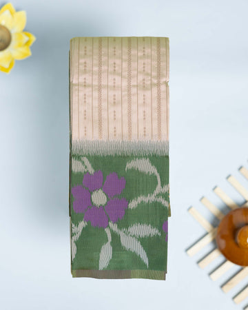 Beige Color Elampillai Silk Cotton Sarees