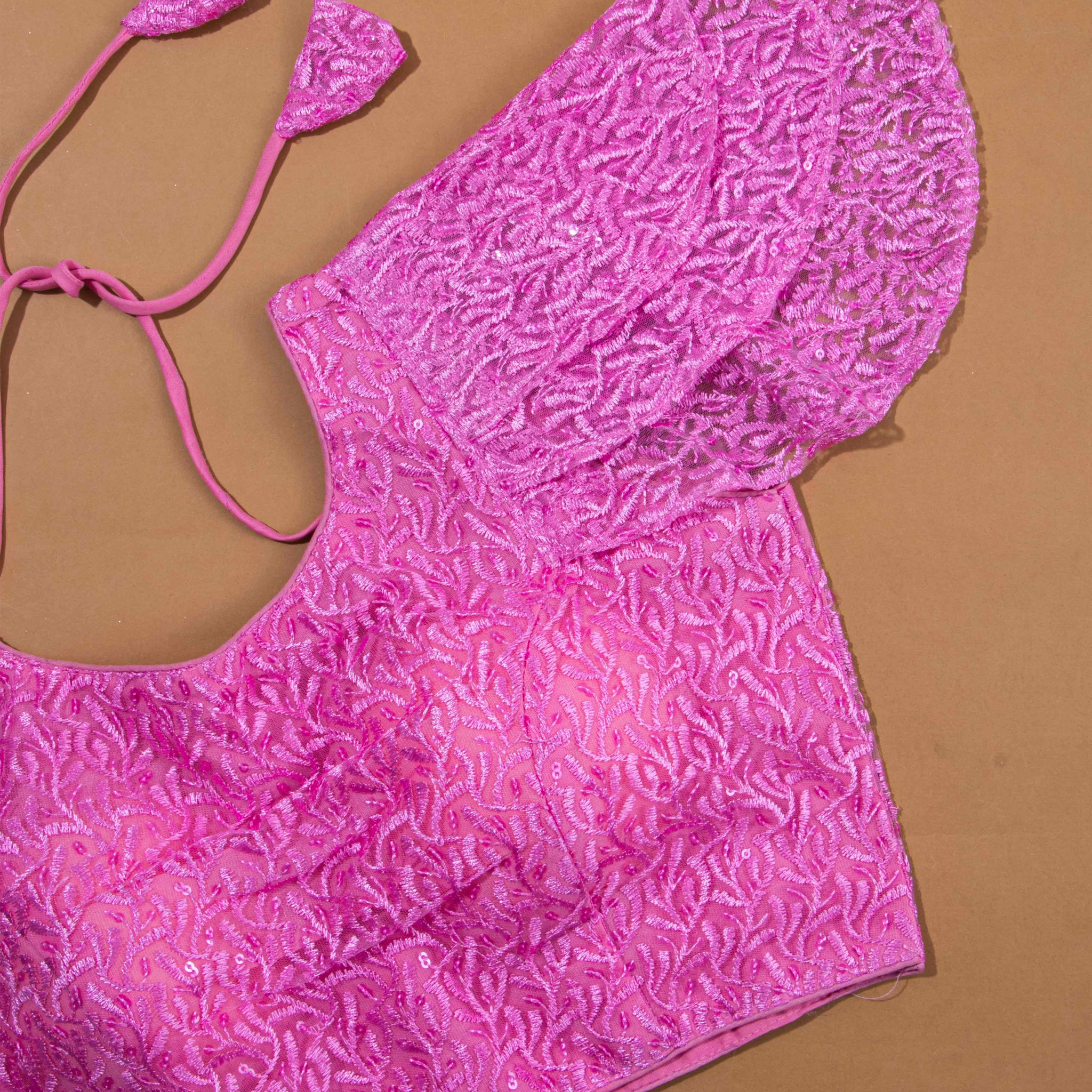 Pink Colour Readymade Blouse