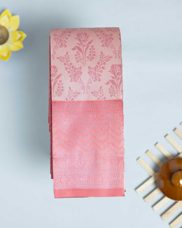 Peach Color Elampillai Silk Cotton Sarees