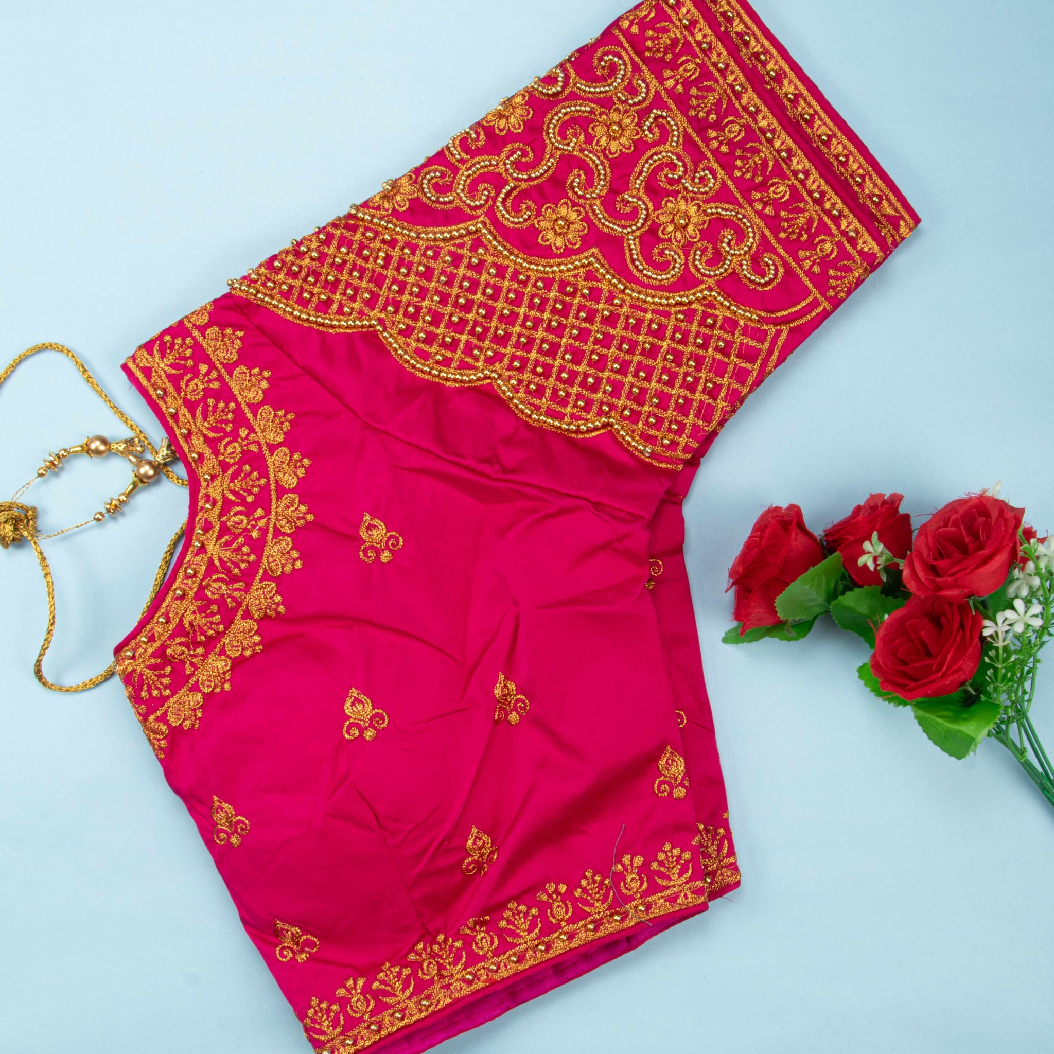Pink Colour Readymade Blouse