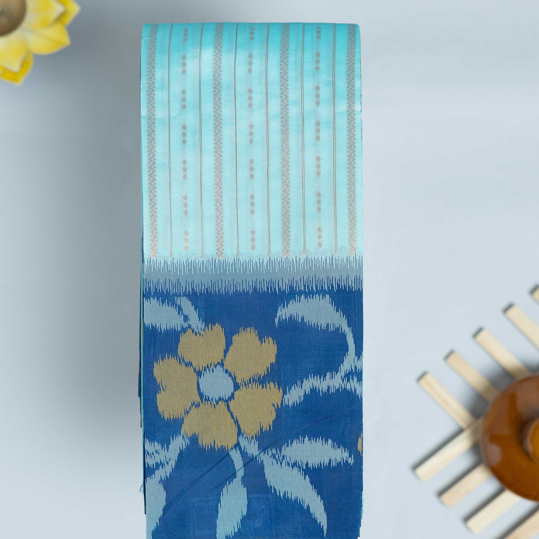 Sky Blue Color Elampillai Silk Cotton Sarees