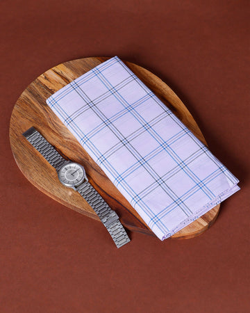 999 Brand Men's Premium Cotton Checked Lungi Stitched - White