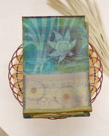 Multi Color Printed Tissue Saree