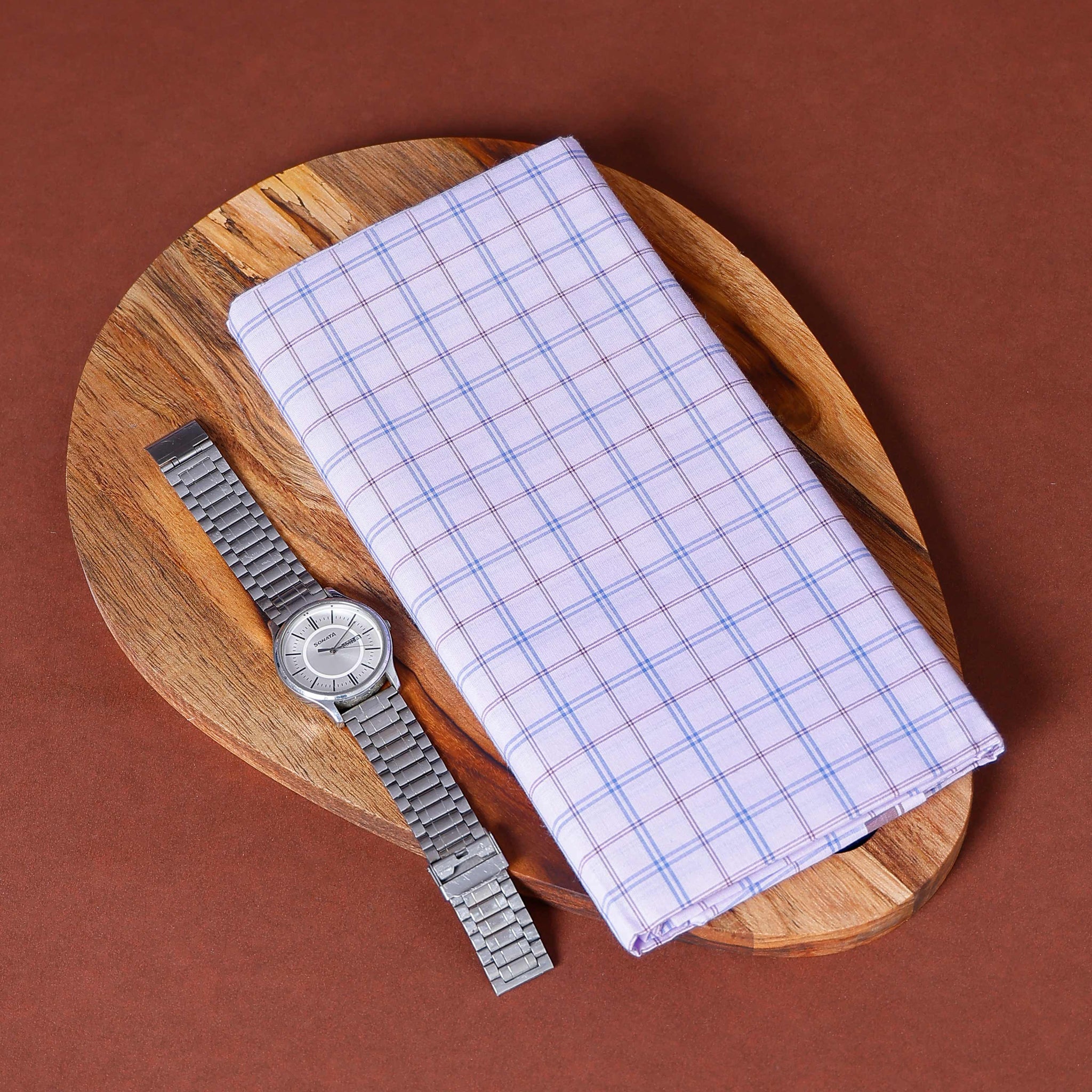 Nandu Brand Men's Premium Cotton Checked Lungi Stitched - White