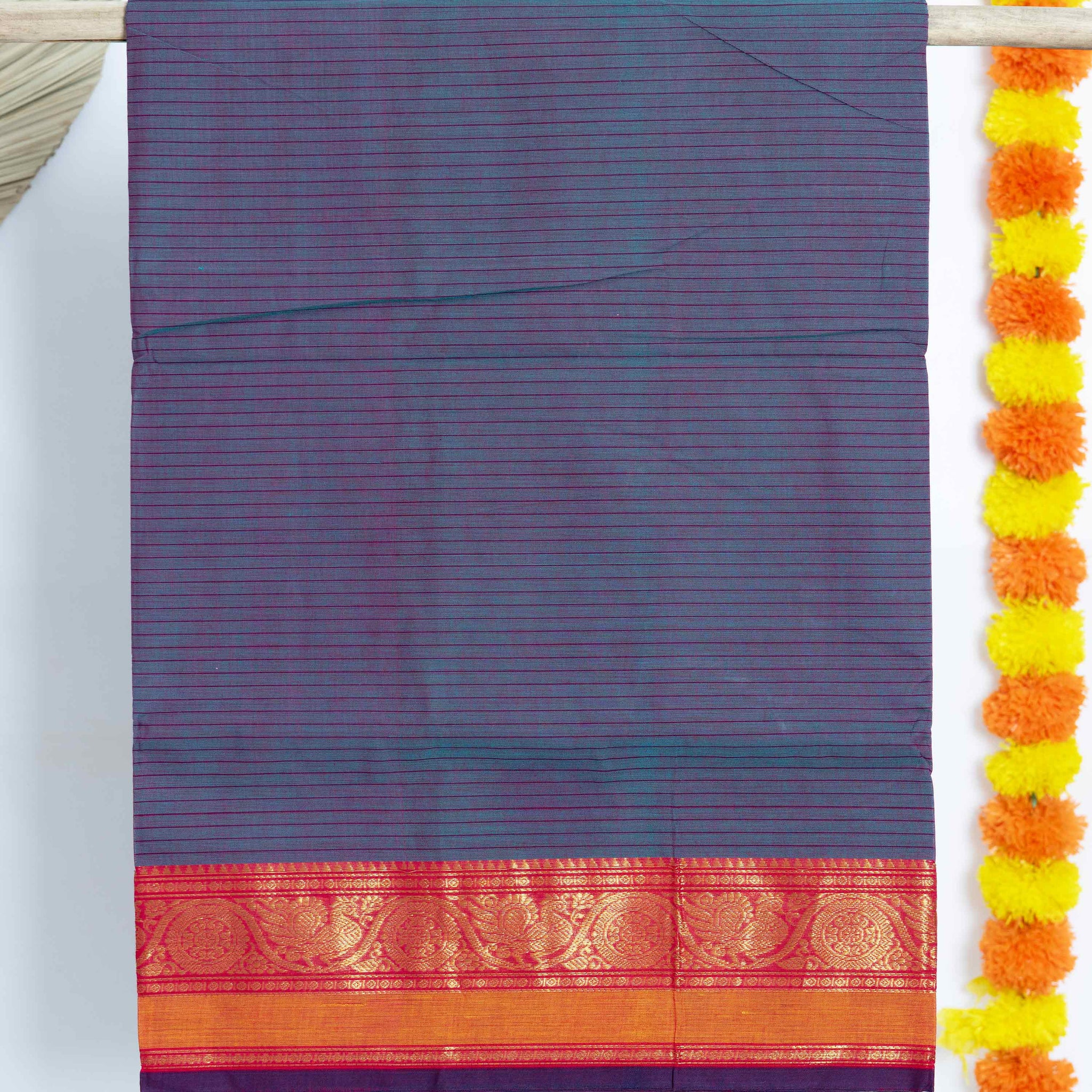 Double Shade Striped Design Venkatagiri Cotton Saree