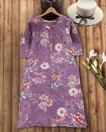 Purple Colour Readymade Salwar Set