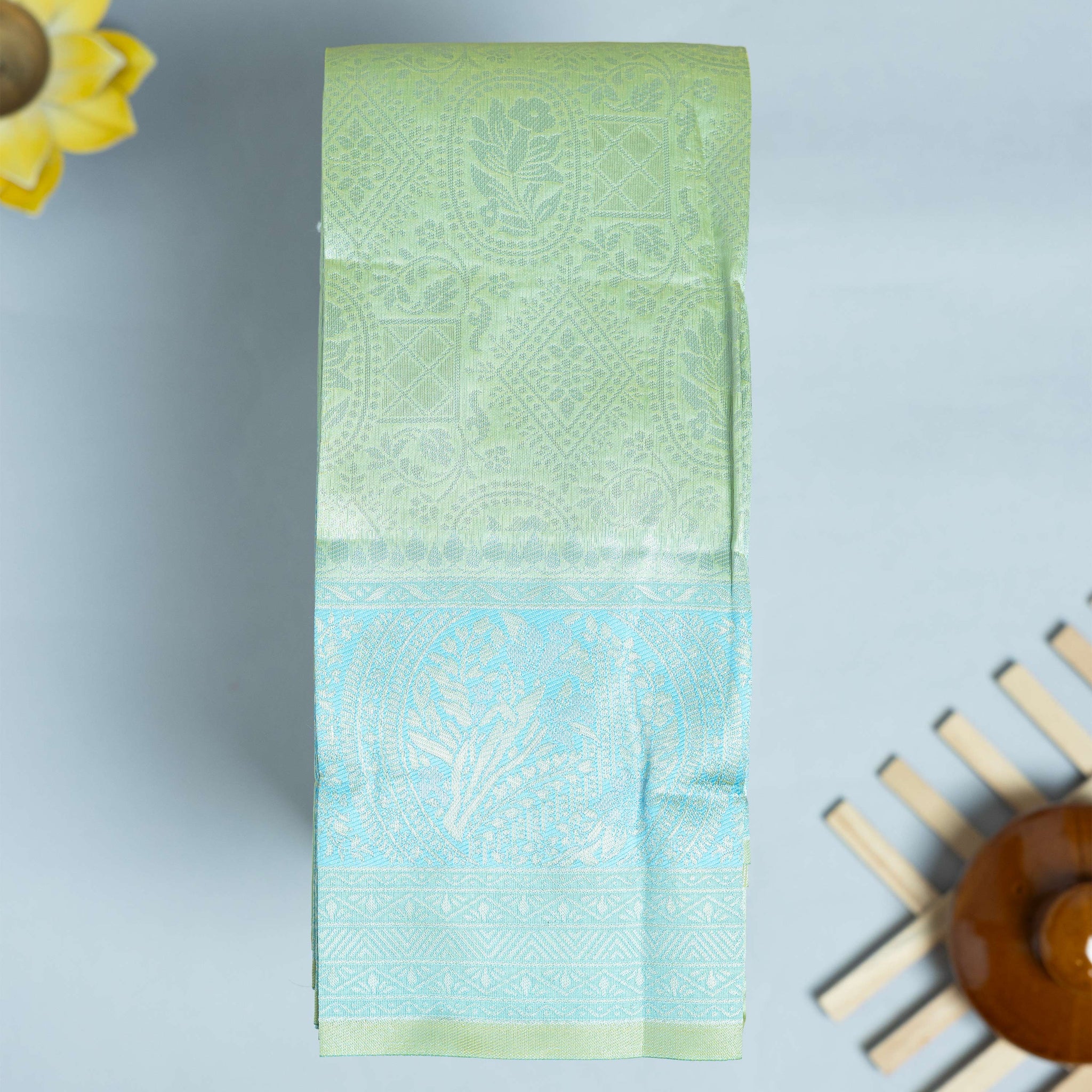 Green Color Elampillai Silk Cotton Sarees