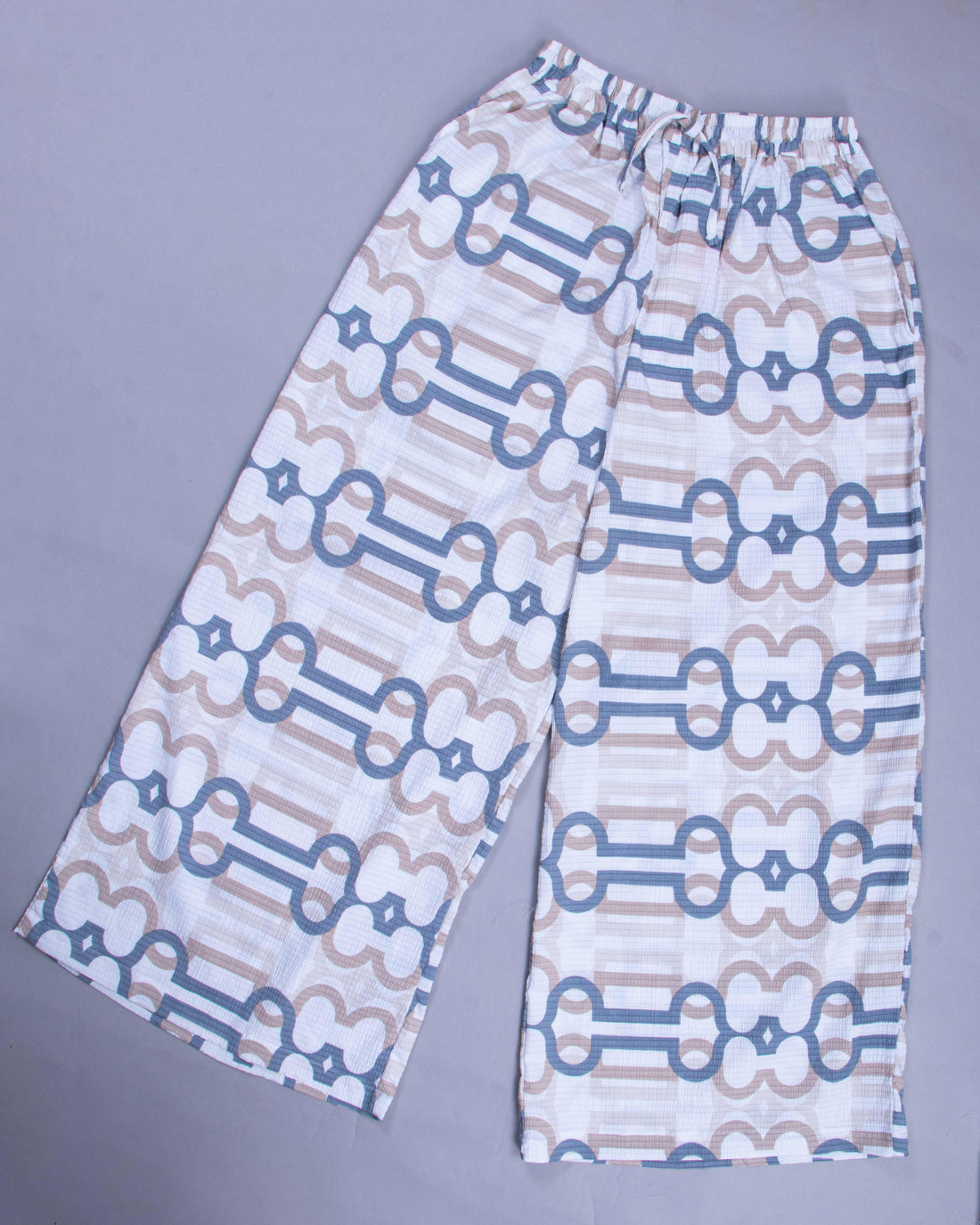 Abstract Print Relaxed Fit Palazzo Pant- Multi