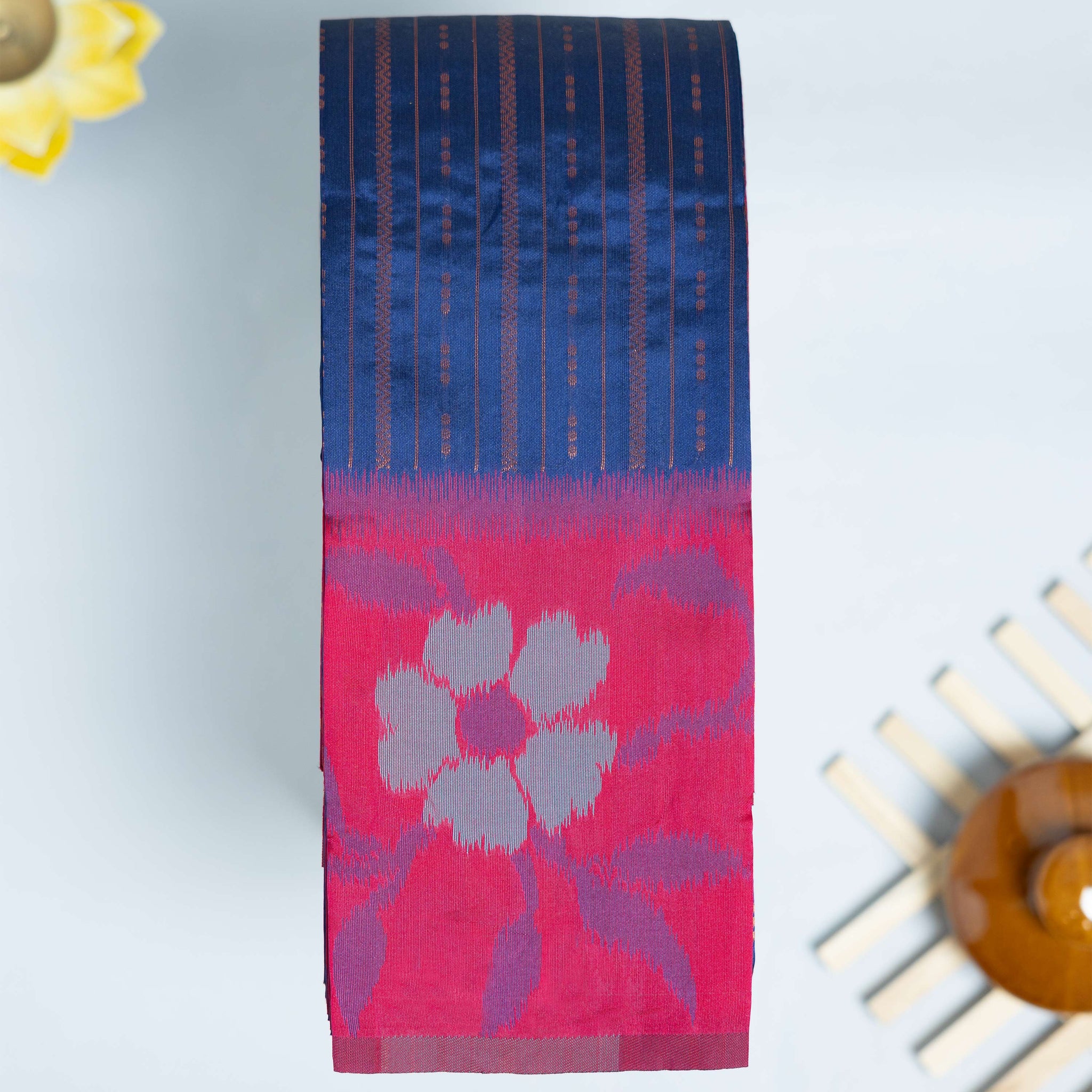 Navy Blue Color Elampillai Silk Cotton Sarees