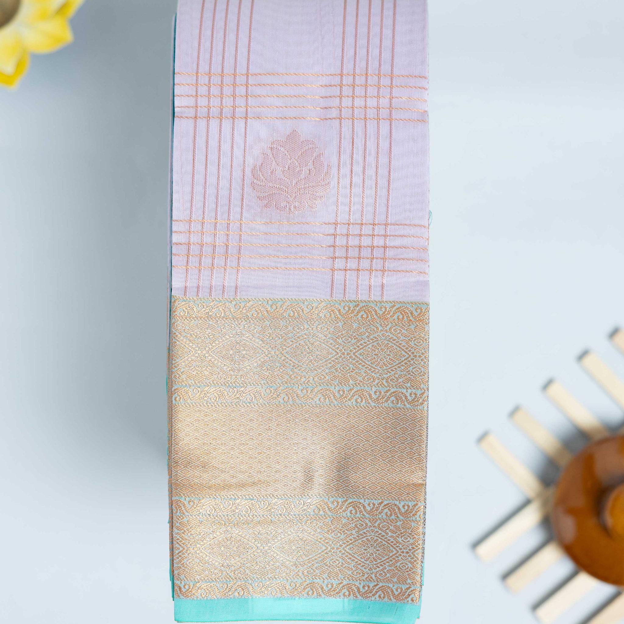 Lavender Color Elampillai Silk Cotton Sarees