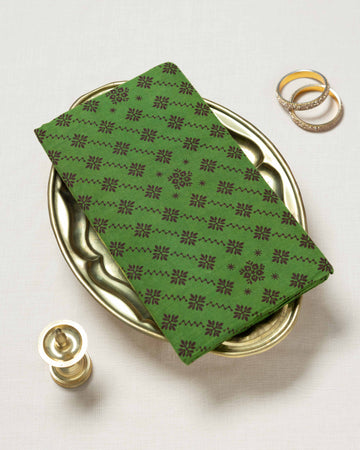 Green Printed Sungudi Cotton Saree