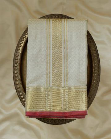 Cream Color Pure Silk Dhoti