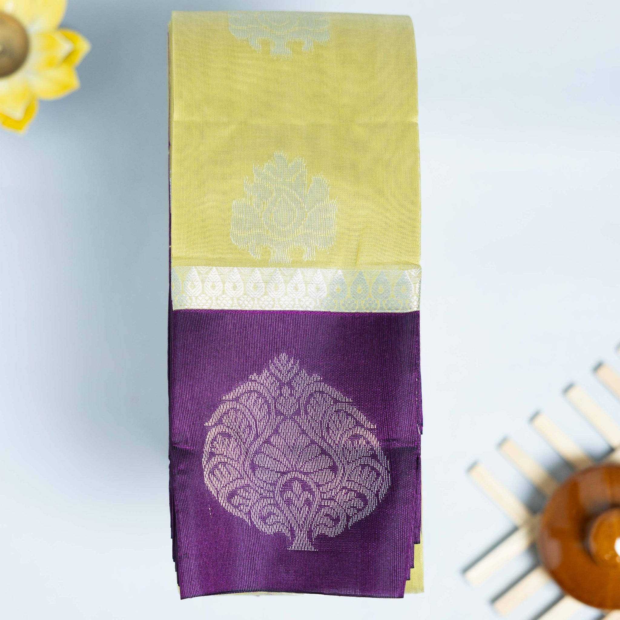 Green Color Elampillai Silk Cotton Sarees