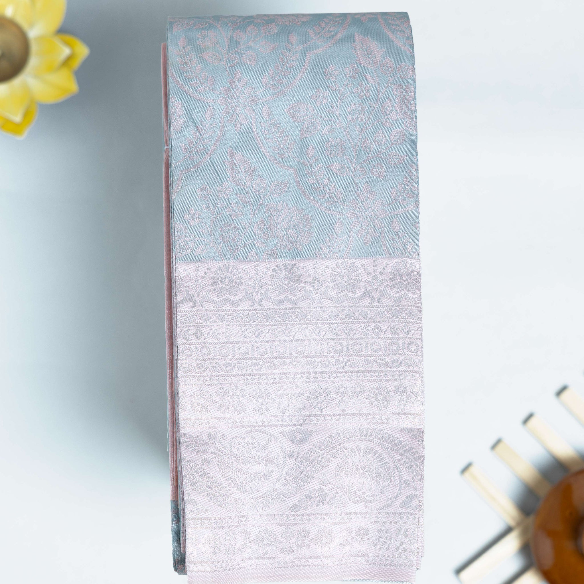 Grey Color Elampillai Silk Cotton Sarees