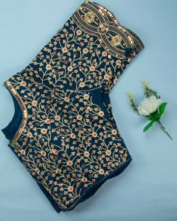 Blue Colour Readymade Blouse