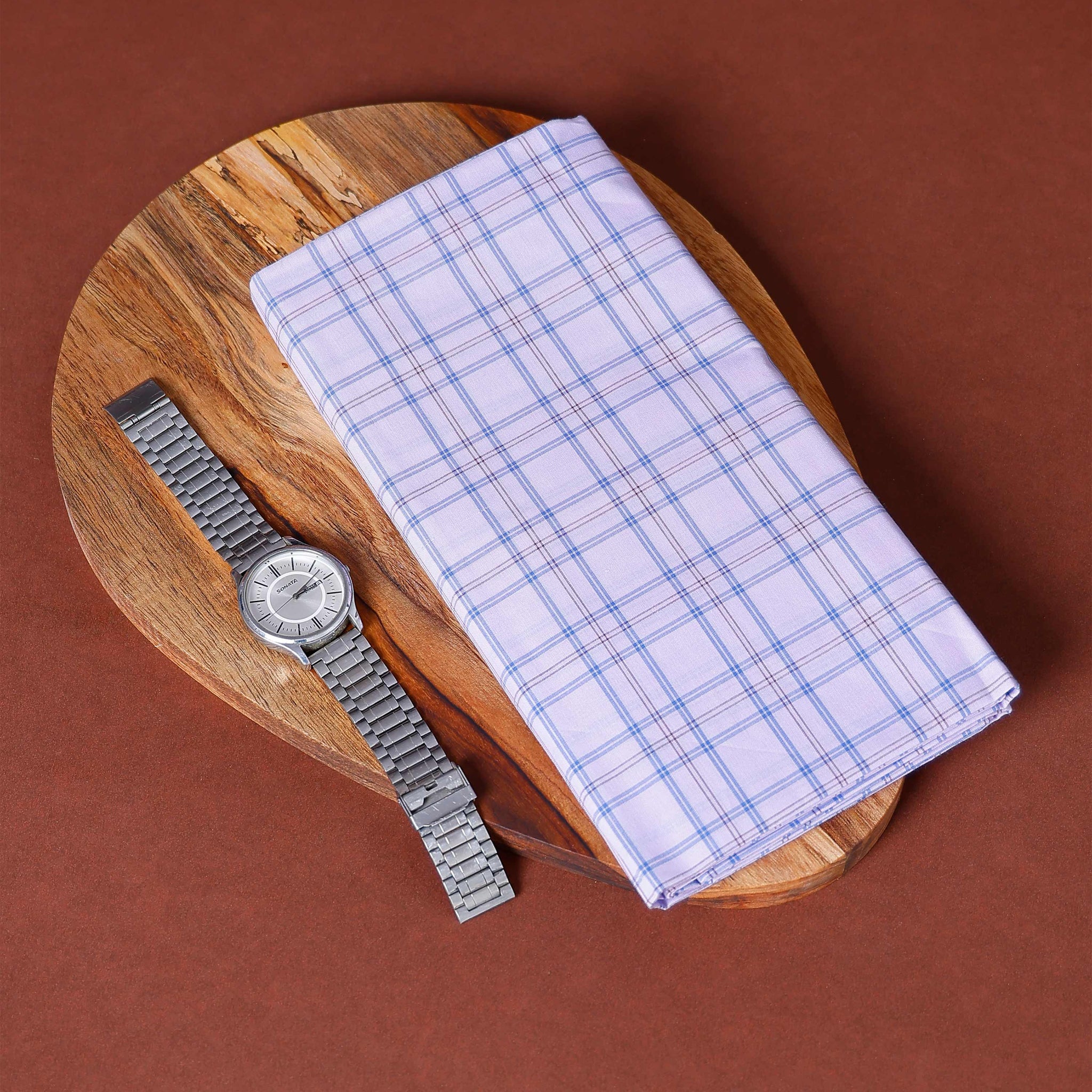 Nandu Brand Men's Premium Cotton Checked Lungi Stitched - White