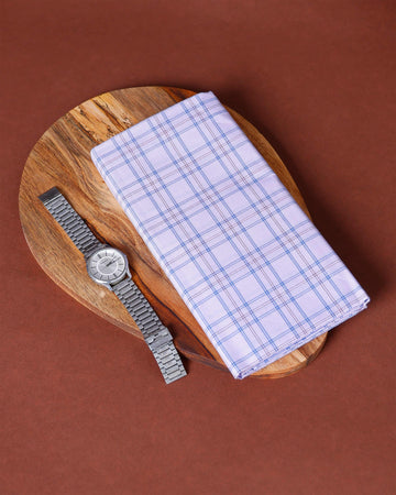 Nandu Brand Men's Premium Cotton Checked Lungi Stitched - White