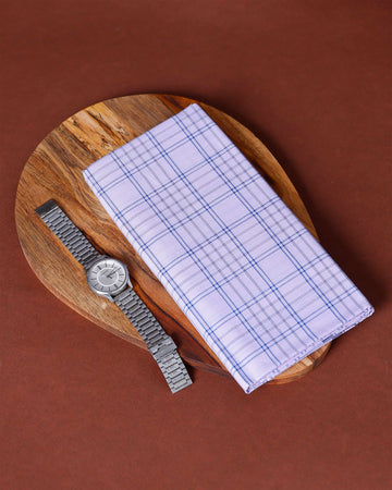 Nandu Brand Men's Premium Cotton Checked Lungi Stitched - White