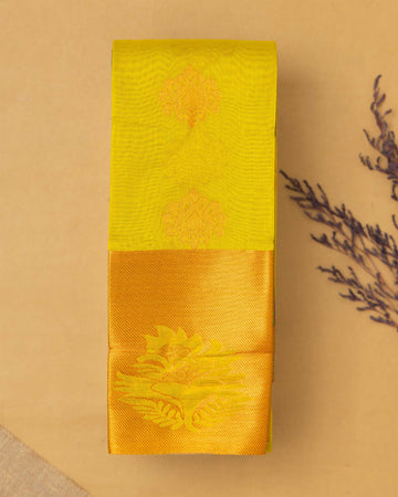 Yellow Color Silk Cotton Saree