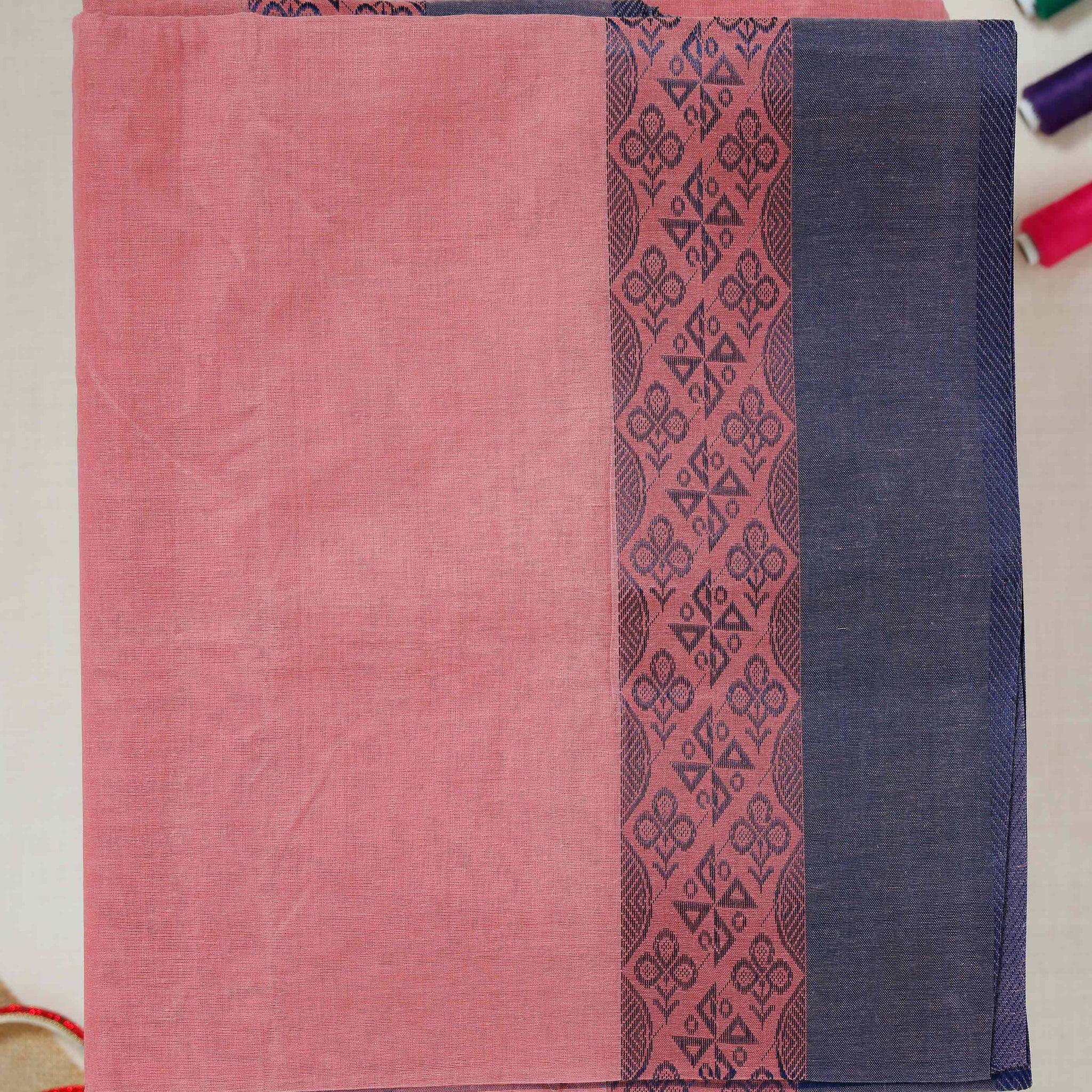 Pink Color Bengal Cotton Saree