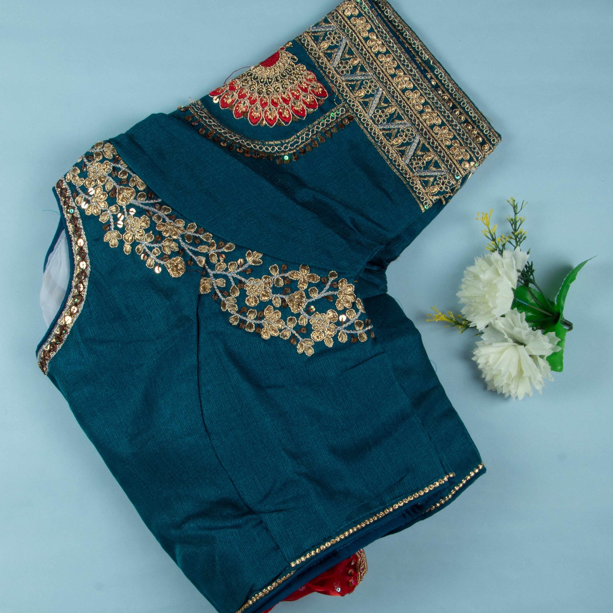 Green Colour Readymade Blouse
