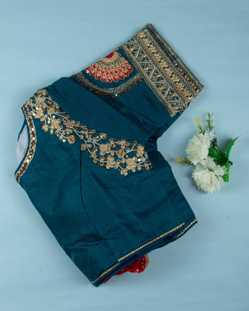 Green Colour Readymade Blouse