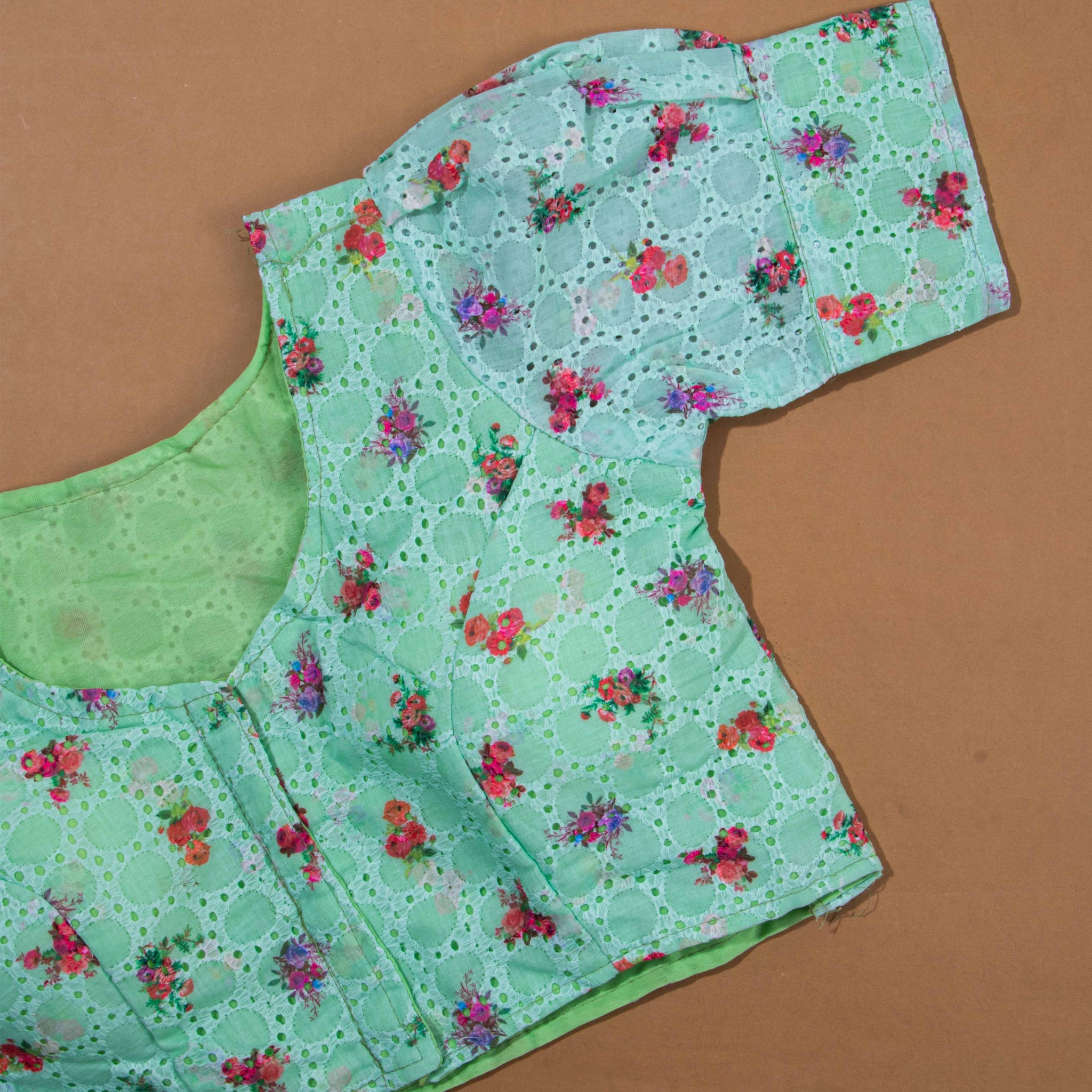 Pista Green Colour Readymade Blouse