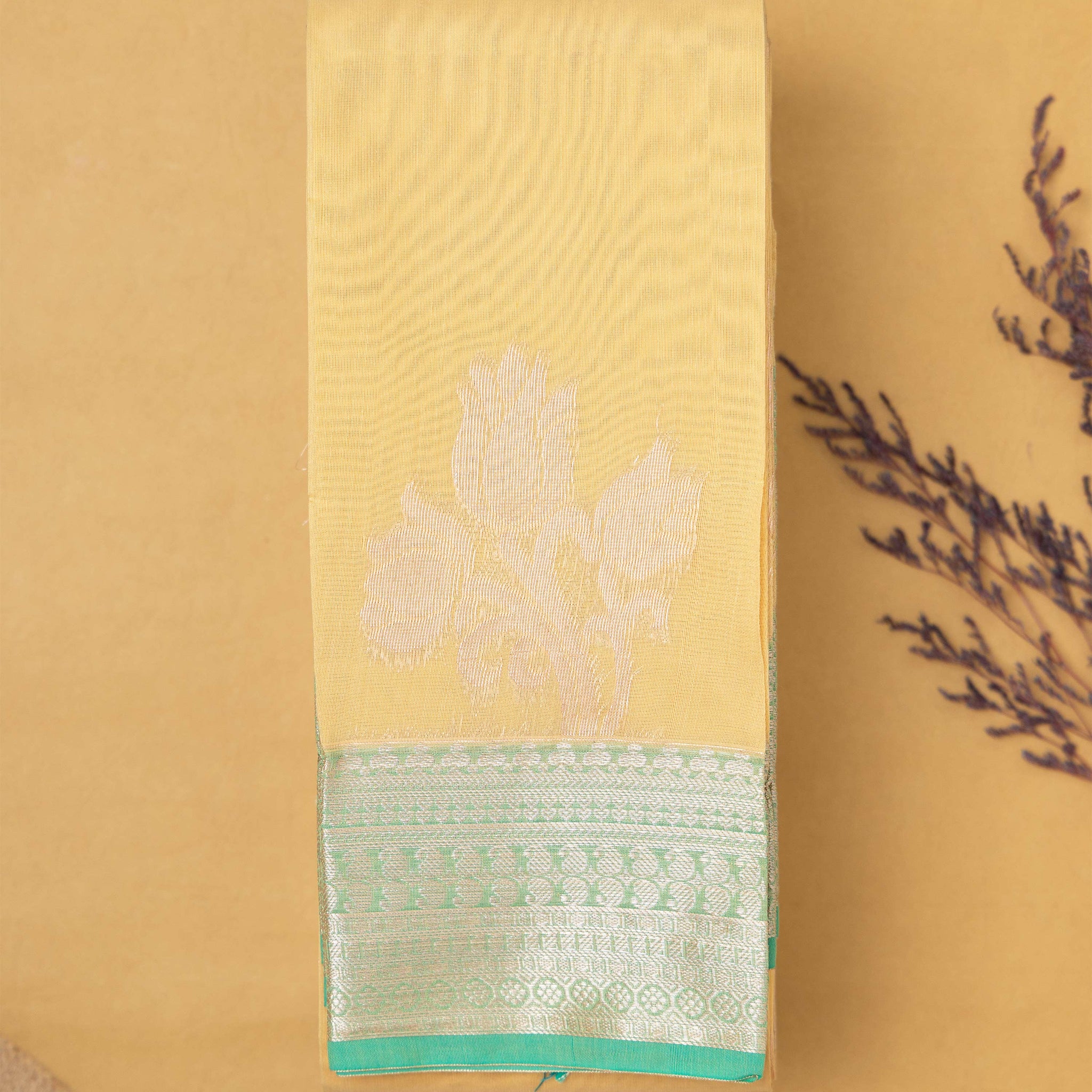 Sandal Color Silk Cotton Saree