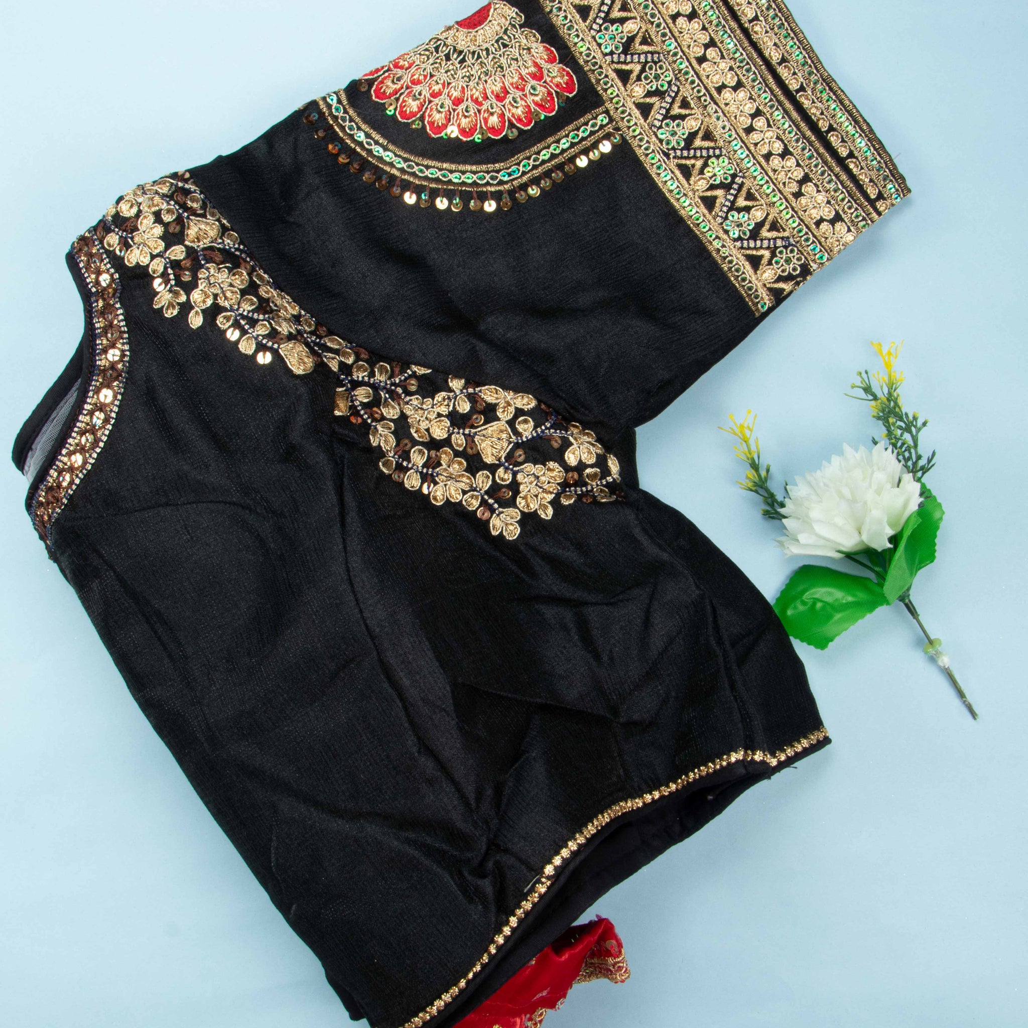 Black Colour Readymade Blouse