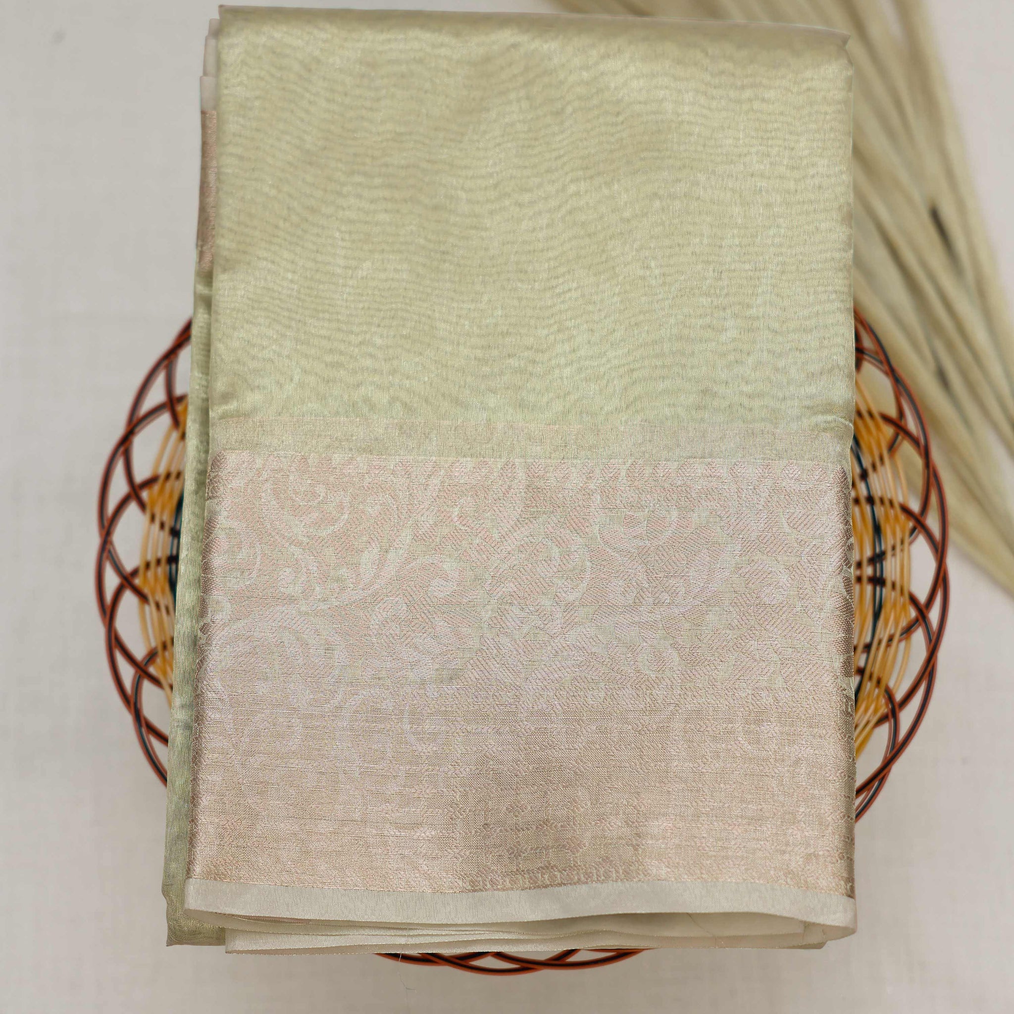 Light Green Color Tissue Saree