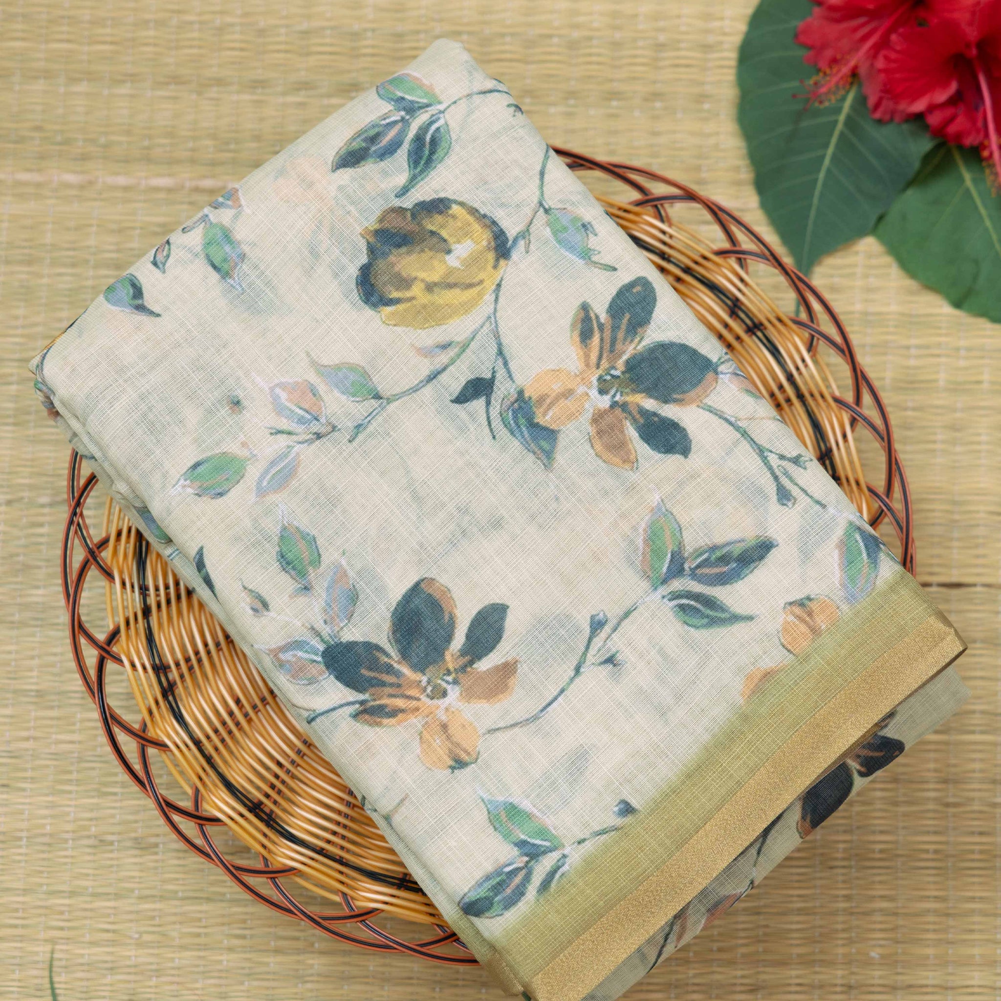 Sandal Colour Cotton Saree