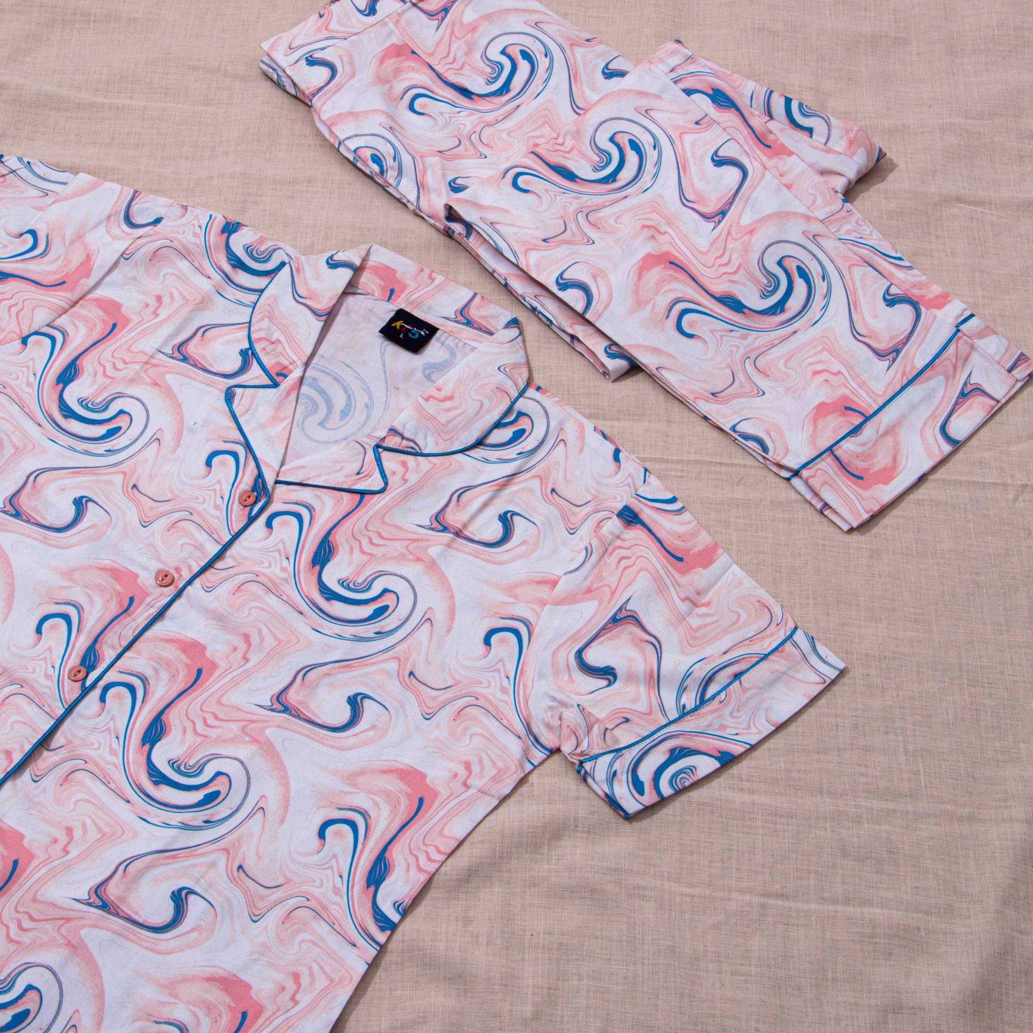 Multi Colour Floral Printed Night Wear