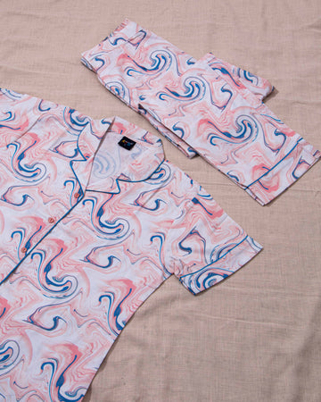 Multi Colour Floral Printed Night Wear
