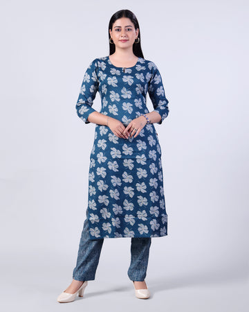 Blue Colour Top & Palazzo Set