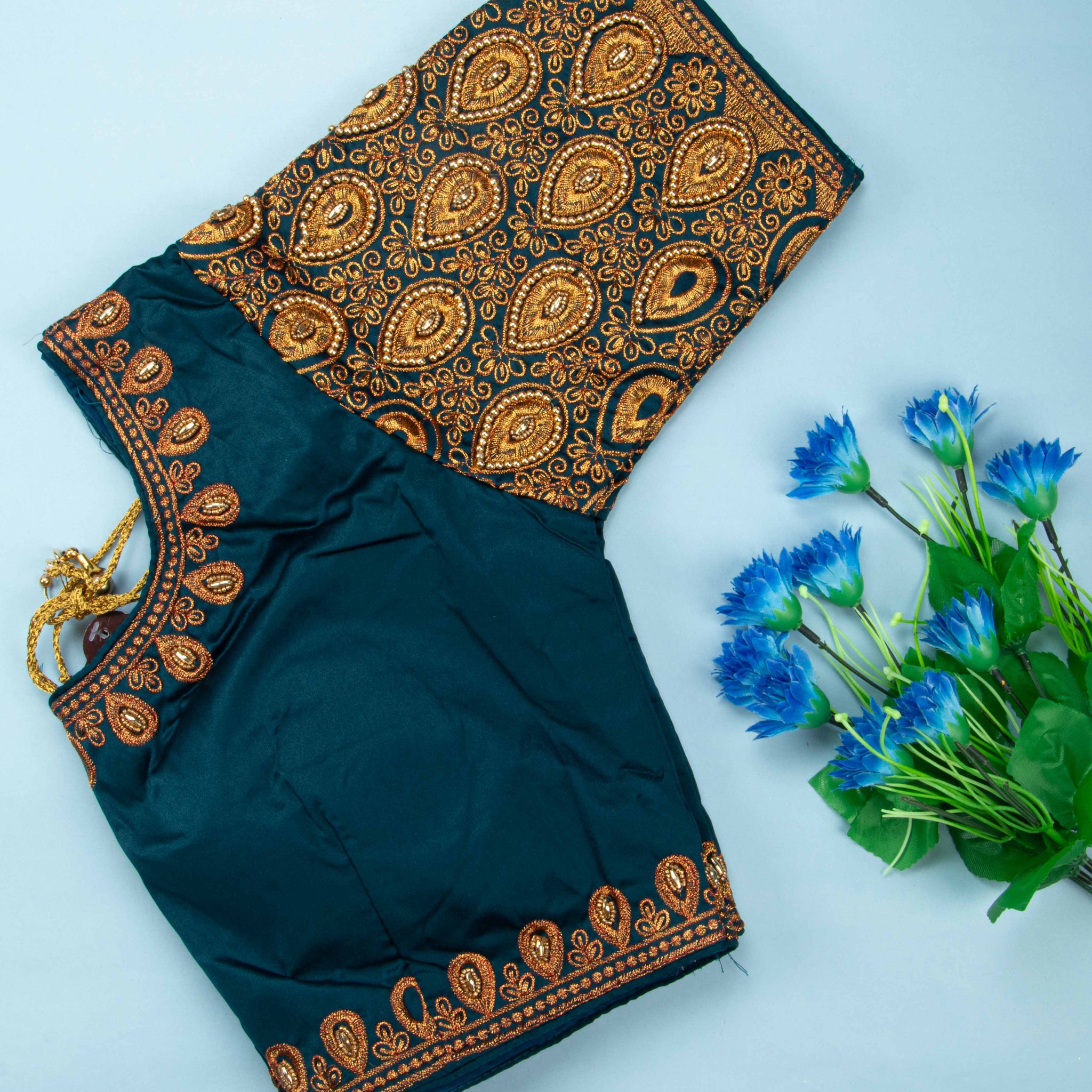 Green Colour Readymade Blouse
