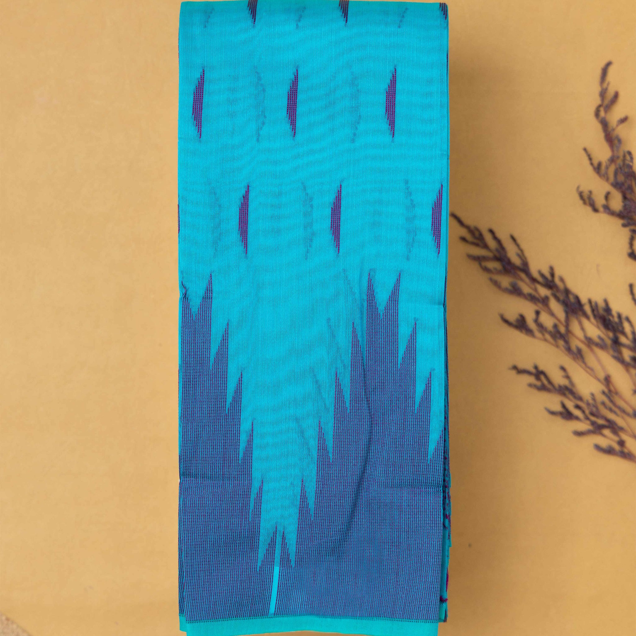 Blue Color Silk Cotton Saree