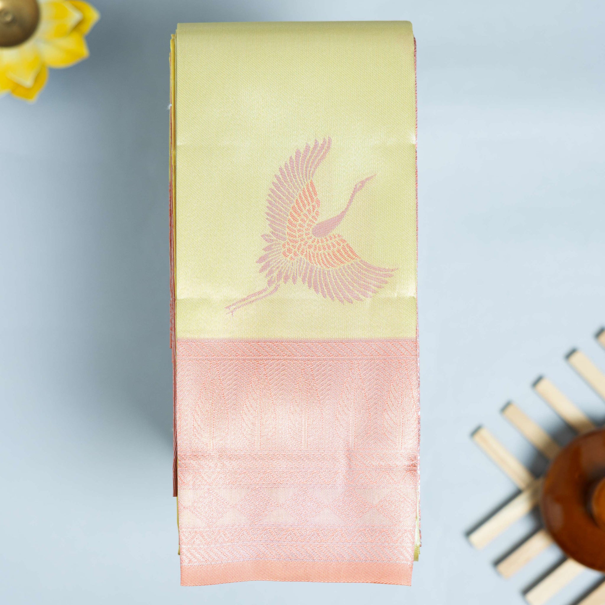 Light Yellow Color Elampillai Silk Cotton Sarees
