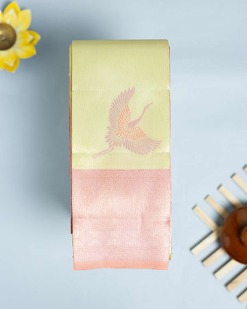 Light Yellow Color Elampillai Silk Cotton Sarees