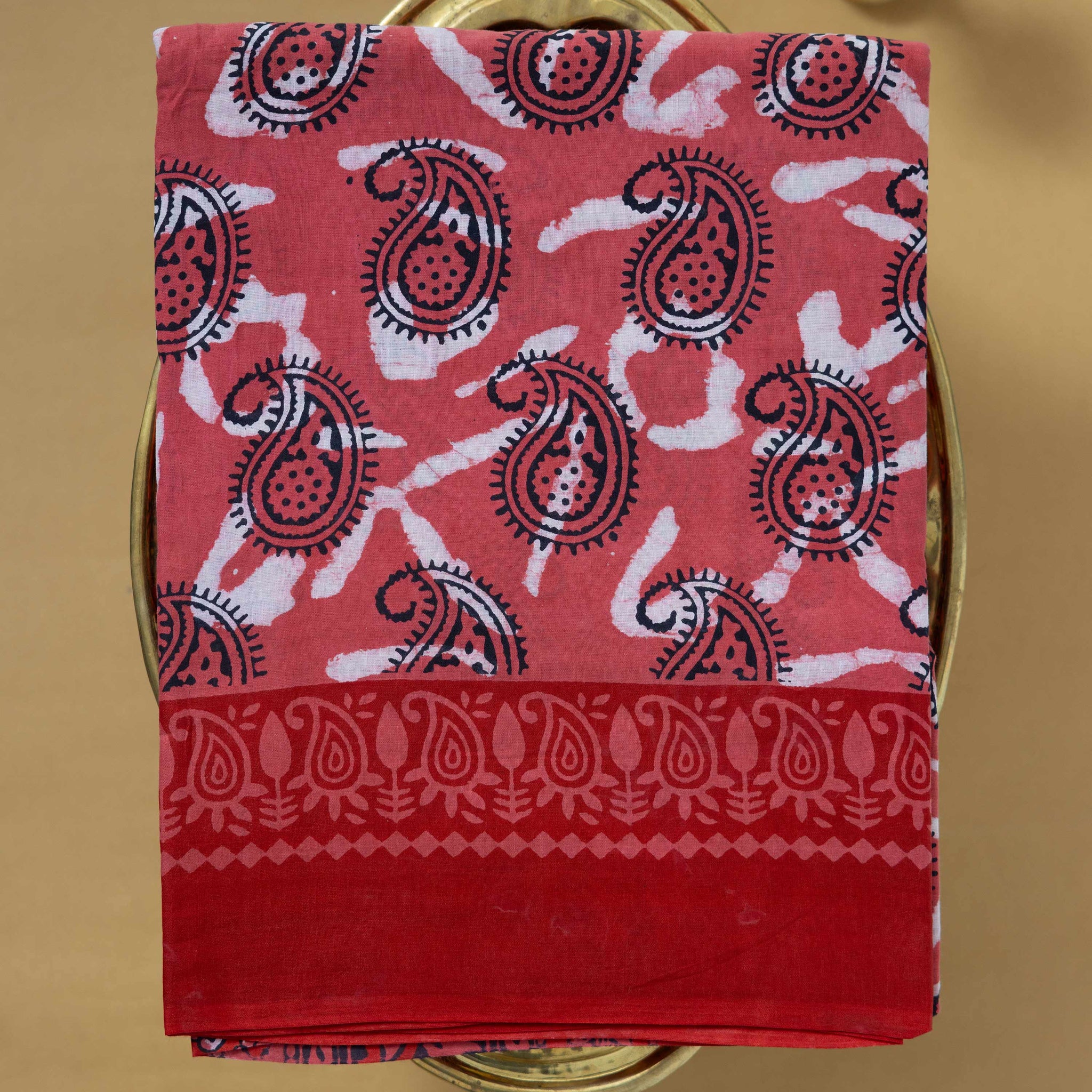 Red Colour Mul Mul Cotton Saree