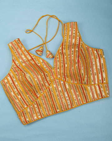 Yellow Colour Readymade Blouse