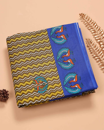 Multi Voile Cotton Saree Without Blouse