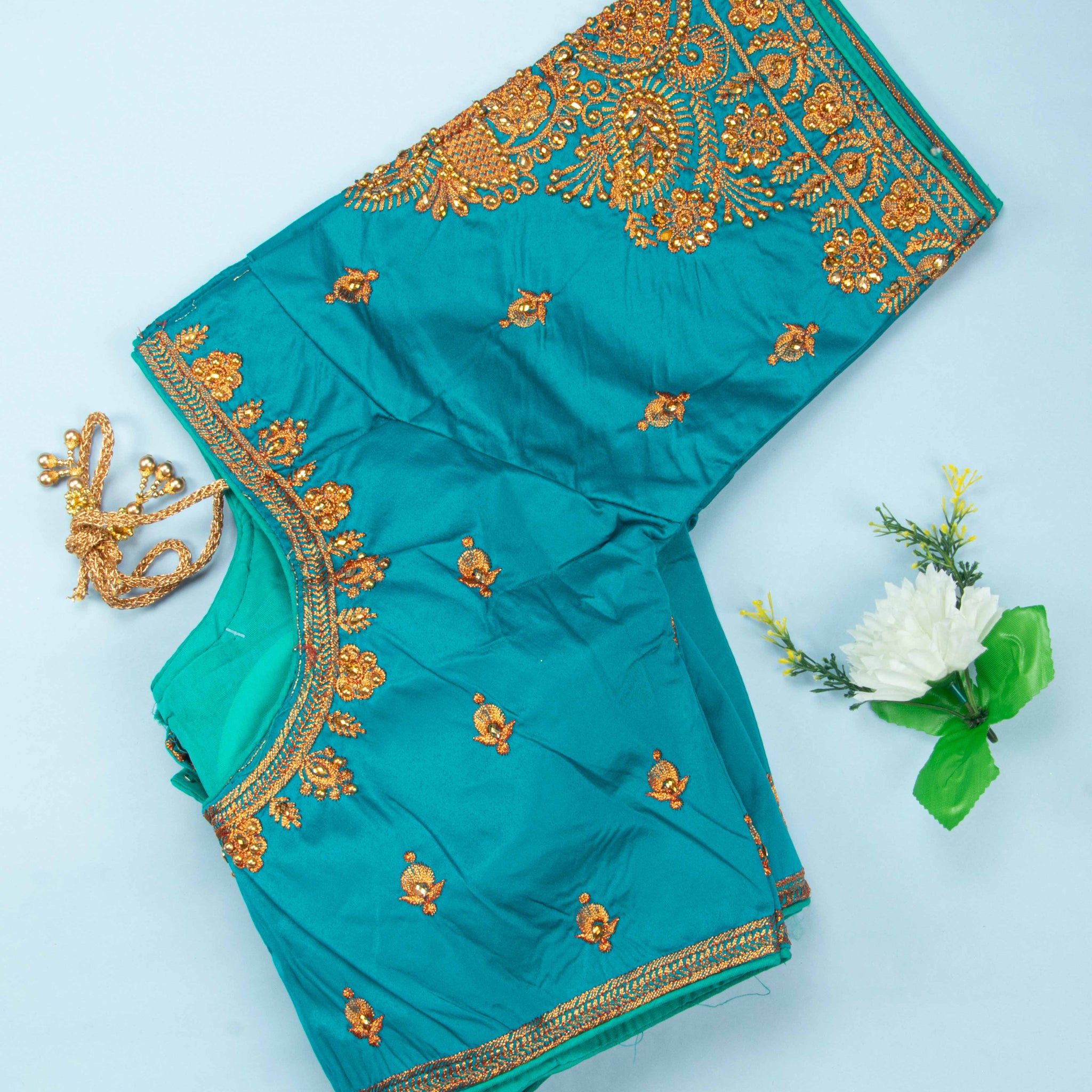 Green Colour Readymade Blouse
